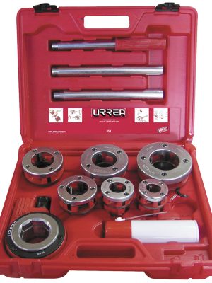 851 - Juego de tarraja para tubo de 1/2" a 2" NPT, 9 piezas Urrea