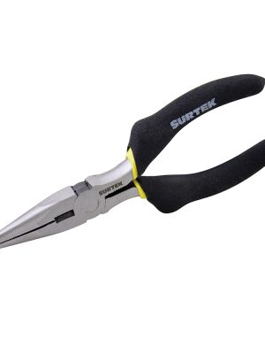 925 - Pinza para electricista con mango rubber grip de 5" punta larga Surtek