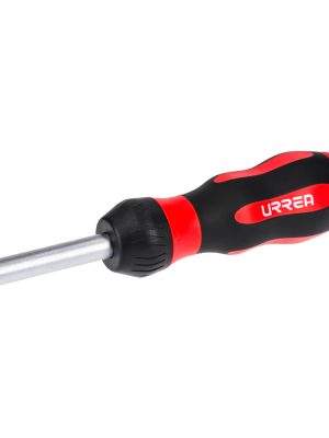 9308M - Destornillador con mango bimaterial de matraca con puntas intercambiables 8 en 1 Urrea