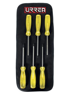 93W.jpg 93W - Juego de destornilladores con mango ámbar punta torx, 6 piezas en estuche Urrea