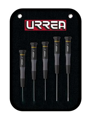 9500BG - Juego de destornilladores de precisión ESD anti-estáticos punta plana,5 pz en estuche Urrea