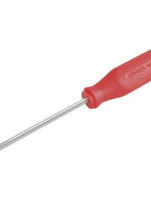 9608R.jpg 9608R - Destornillador con mango rojo, punta plana barra redonda 3/8" x 8" Urrea