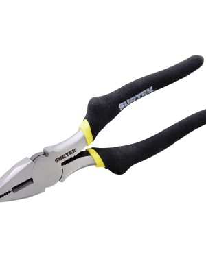 967 - Pinza para electricista con mango rubber grip de 7" corte lateral Surtek