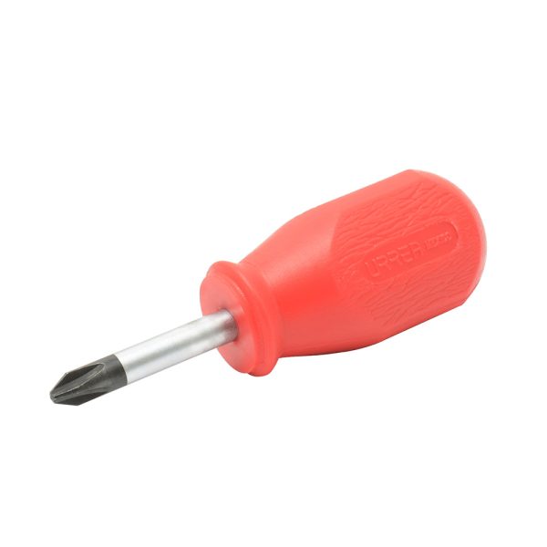 9671R - Destornillador con mango rojo, tipo trompo punta Phillips barra redonda #2 x 1-3/8" Urrea
