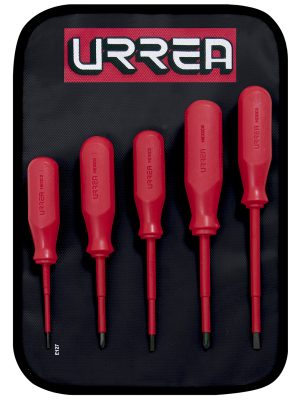 9700C - Juego de destornilladores rojos 1000 V, combinados, 5 piezas Urrea