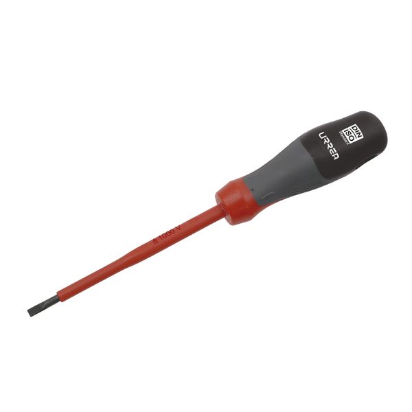 9713T - Destornillador con mango trimaterial 1000 V, punta plana 3/32" x 3" Urrea