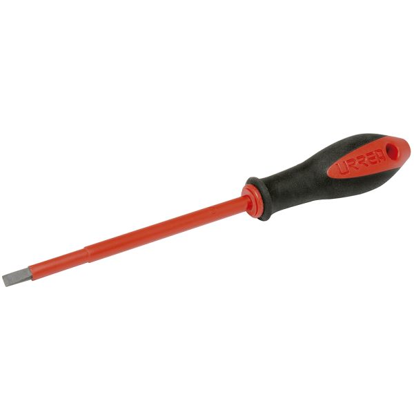 9715B - Destornillador con mango bimaterial 1000 V, punta plana de 7/32" x 5" Urrea