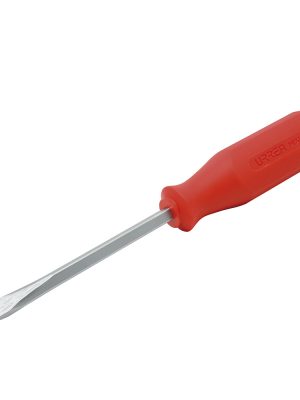 9808R - Destornillador con mango rojo, punta plana barra cuadrada 3/8" x 8" Urrea