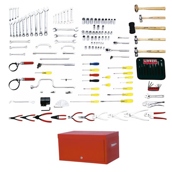 9906.jpg 9906 - Juego maestro automotriz en pulgadas 137 piezas, con gabinete 9992 Urrea