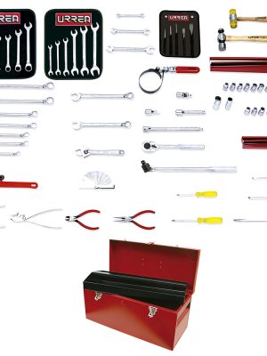 9910 - Juego combinado automotriz para mantenimiento 71 piezas, con caja D6 Urrea