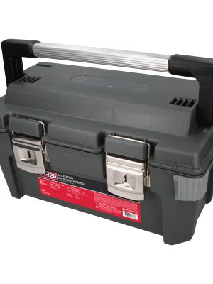 9920.jpg 9920 - Caja portaherramientas plástica con broches metálicos color negro 20" x 11" x 10" Urrea