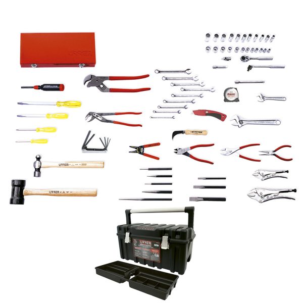 99211M - Juego básico industrial métrico 68 piezas, con caja CPU20A Urrea