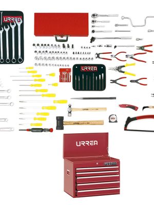 99431M - Juego intermedio industrial métrico 155 piezas, con gabinete EX27S6 Urrea