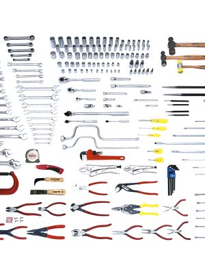 99550 - Juego intermedio industrial métrico 201 piezas, sin gabinete Urrea