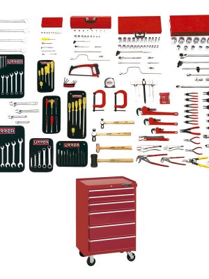 99711A - Juego intermedio industrial en pulgadas 210 piezas, con gabinete EX27M6 Urrea