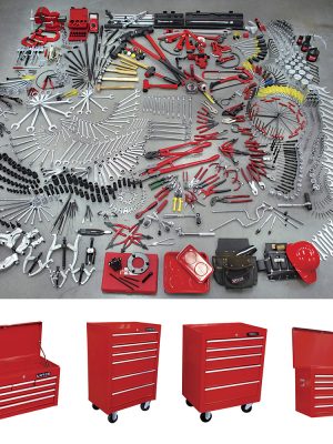 99820 - Juego maestro industrial combinado 937 piezas, con gabinetes EX27M5, EX27M6, EX27S6 Urrea