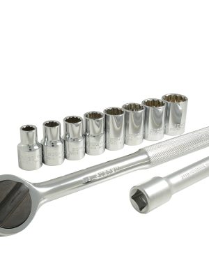 A01S - Juego de dados y accesorios cuadro de 1/2" en pulgadas, 10 piezas Surtek