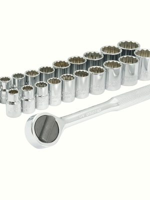 A02C - Juego de dados y accesorios cuadro de 3/8" combinado, 21 piezas Surtek