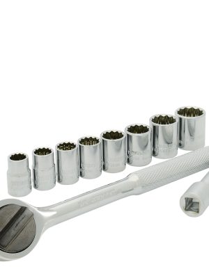 A02M - Juego de dados y accesorios cuadro de 3/8" métrico, 10 piezas Surtek