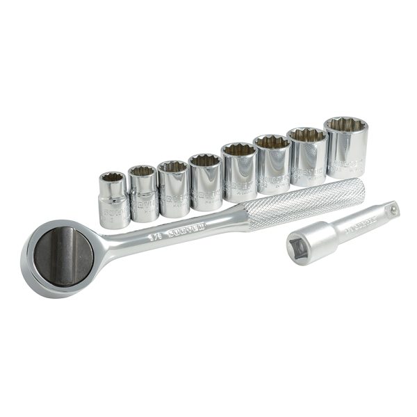 A02S.jpg A02S - Juego de dados y accesorios cuadro de 3/8" en pulgadas, 10 piezas Surtek