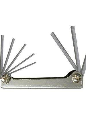 ALLFN9 - Juego de llaves hexagonales tipo navaja en pulgadas 5/64" a 1/4" estuche metálico, 9 pz Surtek