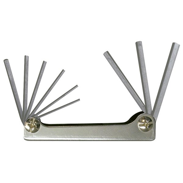 ALLFN9 - Juego de llaves hexagonales tipo navaja en pulgadas 5/64" a 1/4" estuche metálico, 9 pz Surtek