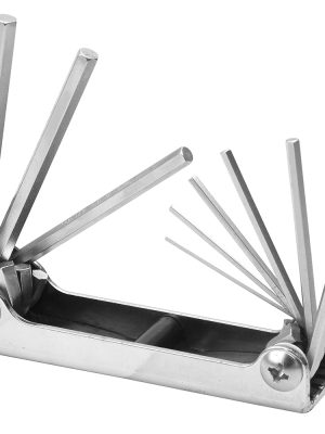 ALLFN9M - Juego de llaves hexagonales tipo navajas métricas 1.3 a 6 mm estuche metálico, 9 pz Surtek