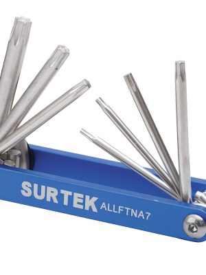 ALLFTNA7 - Juego de llaves torx tipo navaja estuche metálico, 7 piezas en blíster Surtek