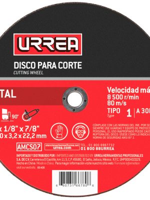 AMCS04 - Disco abrasivo tipo 1 para metal 4-1/2" x 1/16" Urrea