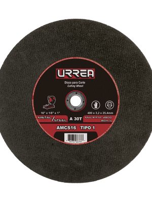 AMCS16 - Disco abrasivo tipo 1 para metal 16" x 1/8" Urrea