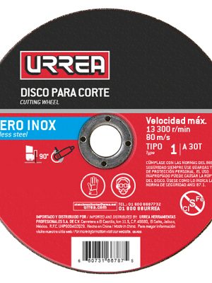 AMSS04 - Disco abrasivo tipo 1 para acero inoxidable 4-1/2" x 3/64" Urrea