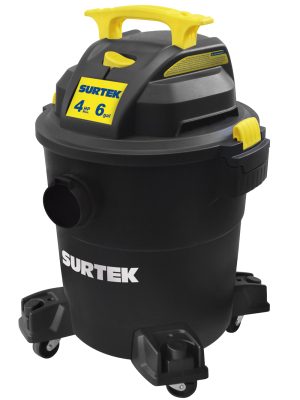 AS506A - Aspiradora de plástico 6 galones, 4 HP 120 V Surtek