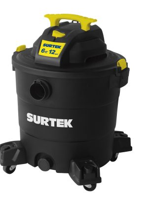 AS612A - Aspiradora de plástico 12 galones, 6 HP 120 V Surtek