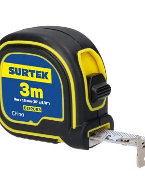 B122063 - Flexómetro con carcasa soft grip 3 m x 5/8" Surtek