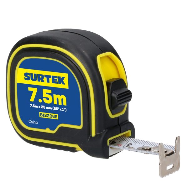 B122065 - Flexómetro con carcasa soft grip 7.5 m x 1" Surtek