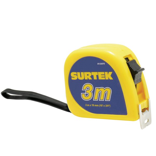 B122070 - Flexómetro con carcasa de plástico invencible 3 m x 3/4" Surtek