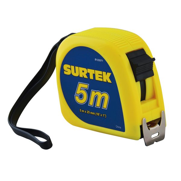 B122071 - Flexómetro con carcasa de plástico invencible 5 m x 1" Surtek