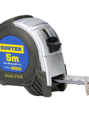 B122086.jpg B122086 - Flexómetro con carcasa anti-impacto silver 5 m x 1" Surtek