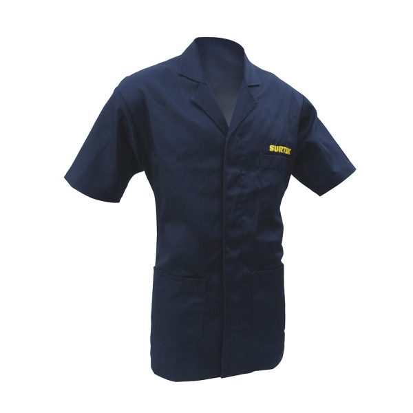 BAT100L - Bata color azul talla G Surtek