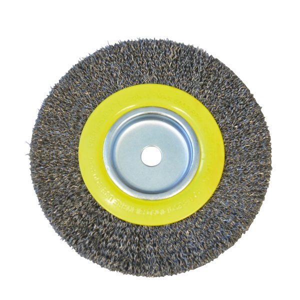 C540.jpg C540 - Carda circular ondulada alambre delgado para esmeril 6" x 1-1/8" eje 1/2" Surtek