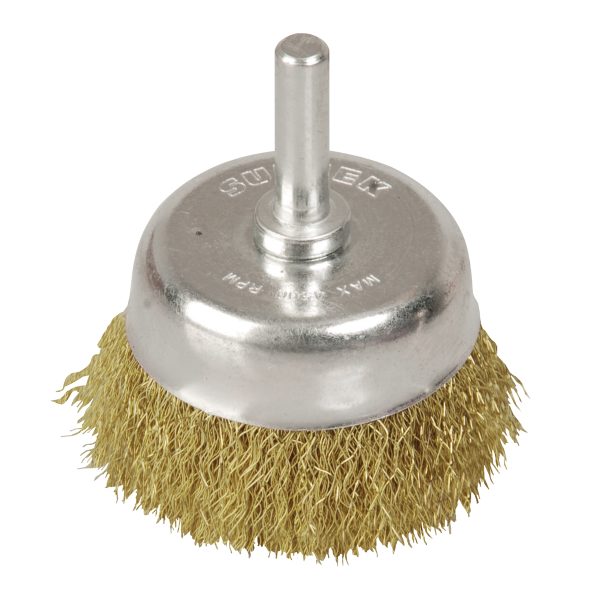 C577.jpg C577 - Carda copa ondulada alambre delgado 1-1/8" x 0.30 mm con zanco 1/4" Surtek