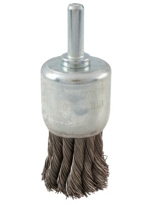 C582.jpg C582 - Carda copa trenzada alambre delgado 1-1/8" x 0.35 mm con zanco 1/4" Surtek