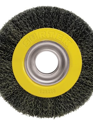 C591.jpg C591 - Carda circular ondulada alambre delgado para esmeril 4" x 0.30 mm multi eje Surtek