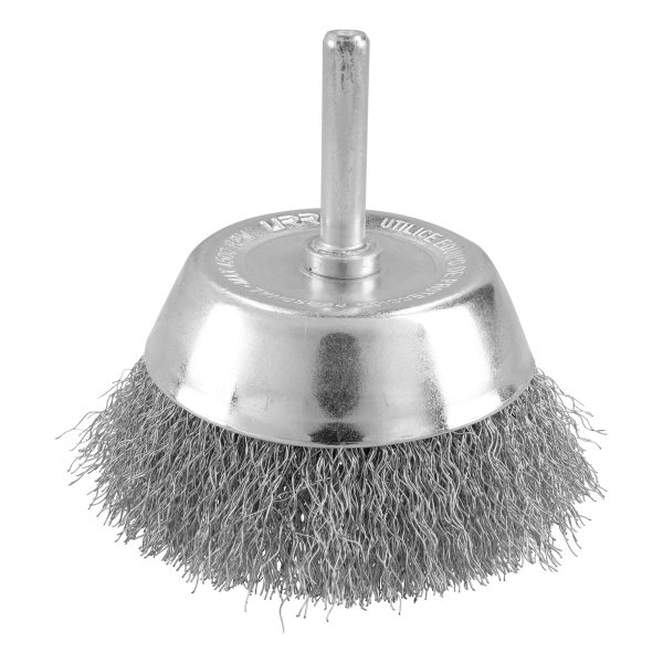 C627.jpg C627 - Carda copa ondulada alambre fino acero inoxidable 1/2" x 0.20 mm con zanco 1/4" Surtek