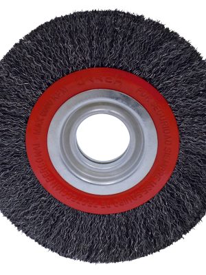 C834 - Carda circular ondulada alambre delgado para esmeril 8" x 0.35 mm multi eje Urrea