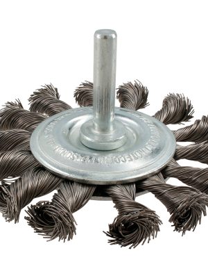 C852.jpg C852 - Carda circular trenzada alambre grueso 3" x 0.50 mm con zanco 1/4" Urrea