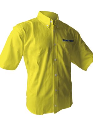 CAMC101L - Camisa de manga corta para caballero, color amarillo talla L Surtek