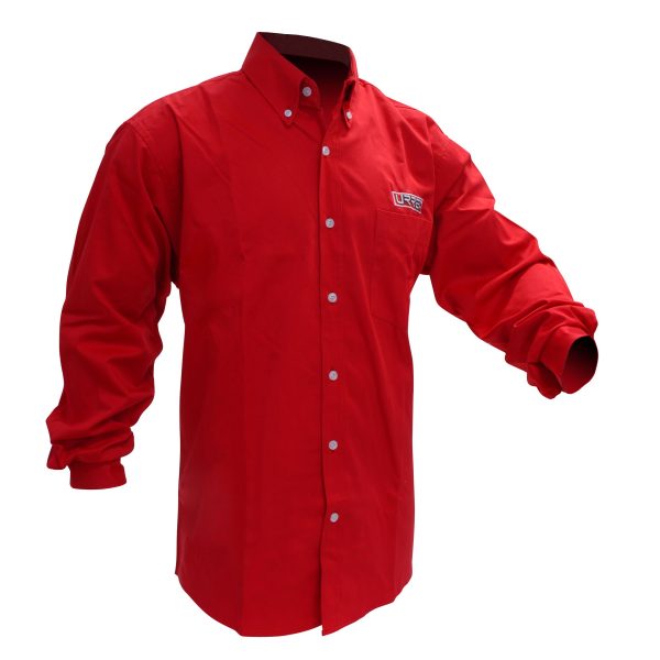CAML201L - Camisa de manga larga para caballero color rojo talla L Urrea