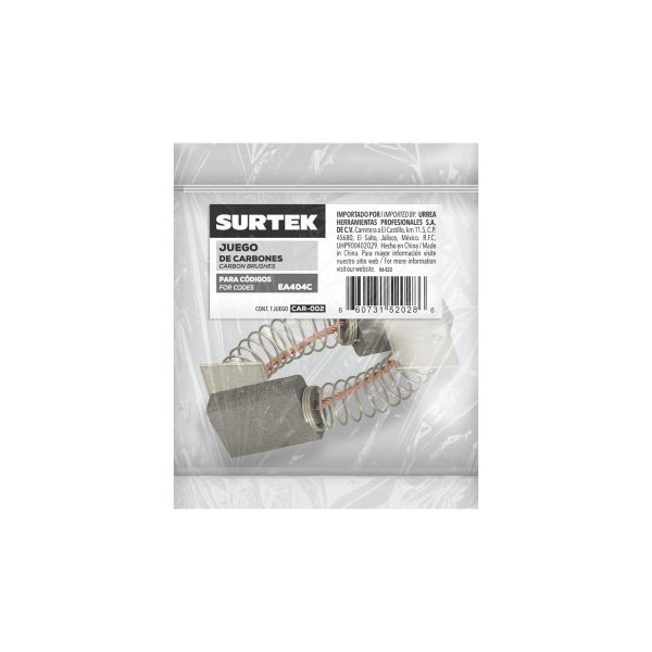 CAR-187 - Juego de carbones para EA609A, 2 piezas Surtek