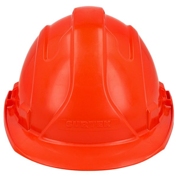 CASN - Casco de seguridad con ajuste de intervalos de 4 puntos, color naranja Surtek